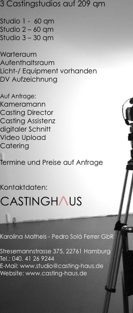 3 Castingstudios auf 209 qm 